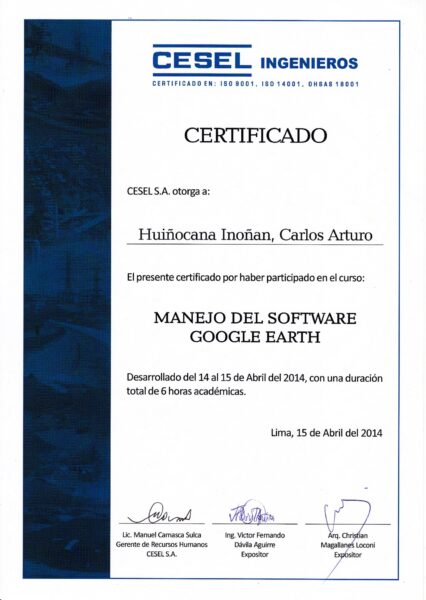 GOOGLE EARTH - CESEL